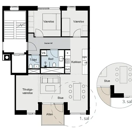 Fantastic 2-bed W Balcony In North Habour דירה קופנהגן